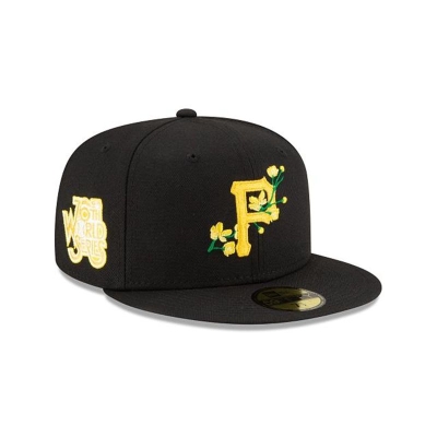 Sapca New Era Pittsburgh Pirates MLB Side Patch Bloom 59FIFTY Fitted - Negrii